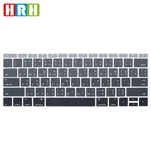 Colorful custom silicone keypad cover for macbook thai keyboard skins for macbook 12 A1543 keyboard protector