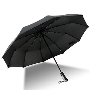 Heavy duty Portable Automatic Travel Auto Open Close 10ribs Compact Rain Folding Gentle Umbrella