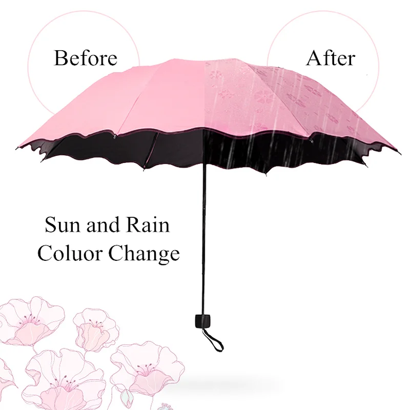 Woman gift 3 fold umbrella uv for promotional