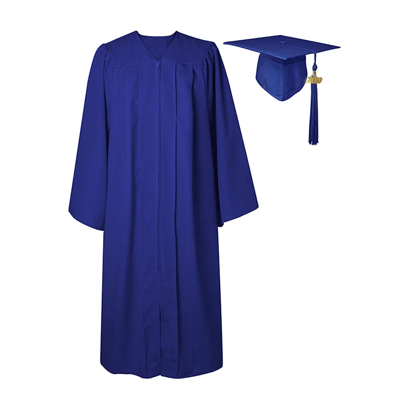 Customized Matte High School Graduation Cap and Gown with Year Charm