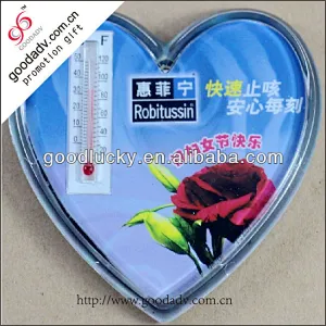 Acrylic fridge magnet Promotional clear plastic Thermometer Fridge Magnet