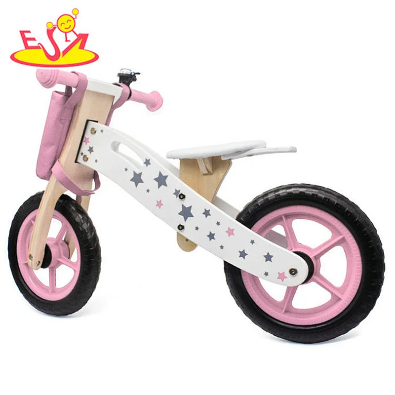 2019 On sale preschool pink wooden kids bikes for wholesale W16C194B