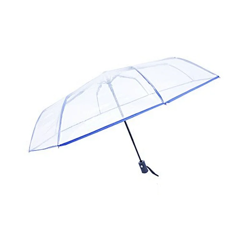 Full Automatic Folding transparent clear bubble children Travel umbrella for Women Girls