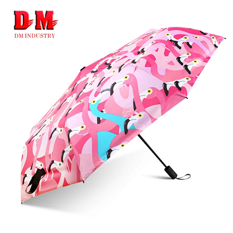 Custom design Promotional full print flamingo mini umbrella