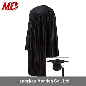 Black cap and gown for kindergarten graduation