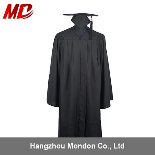 Economy Bachelor Graduation Cap and Gown Matte Black