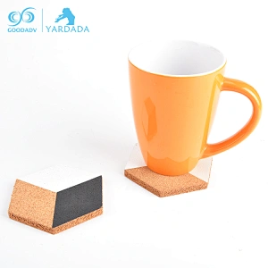Custom Eco-friendly Blank MDF cork coaster wooden crafts tea cup coaster