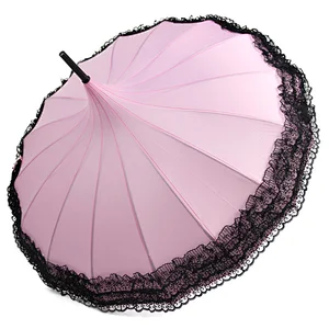 High quality Anti-Uv Parasol Sunproof Lace Trim Pagoda bulk buy chinese umbrellas for wedding
