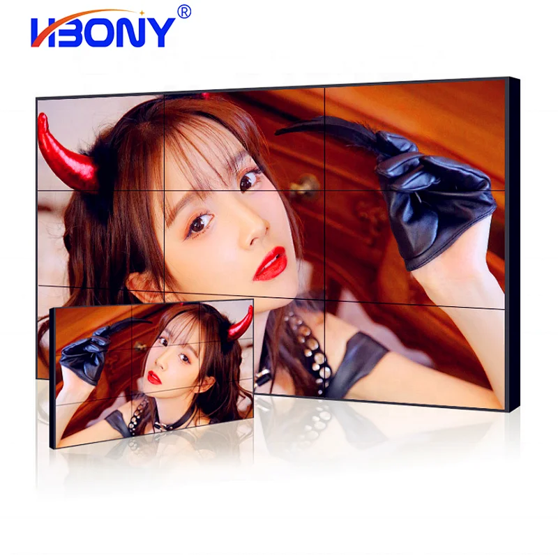 2x2 LCD Video Wall Display 55 Inch Floor Standing Processor