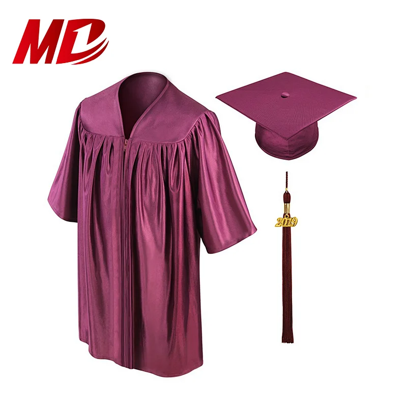 Wholesale 100% polyester Shiny Kindergarten Graduation Sets
