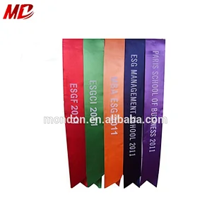 Timed Promotion Colorful Graduation honor Ribbons with printed word
