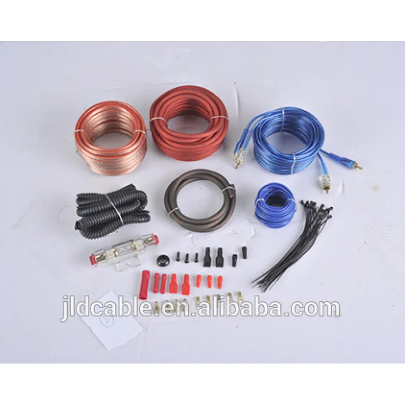 8GA car amplifier wiring kits transparent speaker cable for car subwoofer