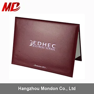 In SALE-Graduation Diploma Cover certificate holder leather folder design with stamp logo