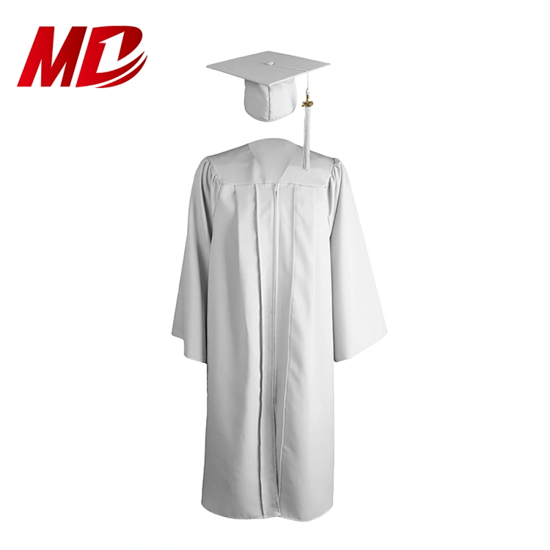 Hot seller White Matte graduation gowns adult