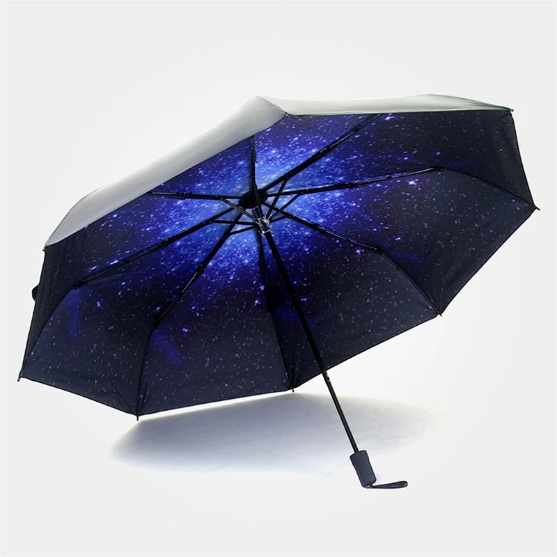 Venta al por mayor del cielo chino de impresión personalizada dentro de estrella real paraguas
