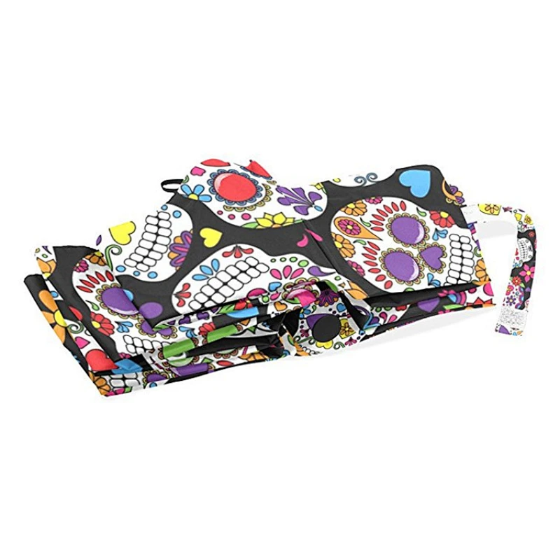Dead Sugar Skulls Flowers Umbrella Animal Auto Open Close Foldable Travel Rain Umbrellas