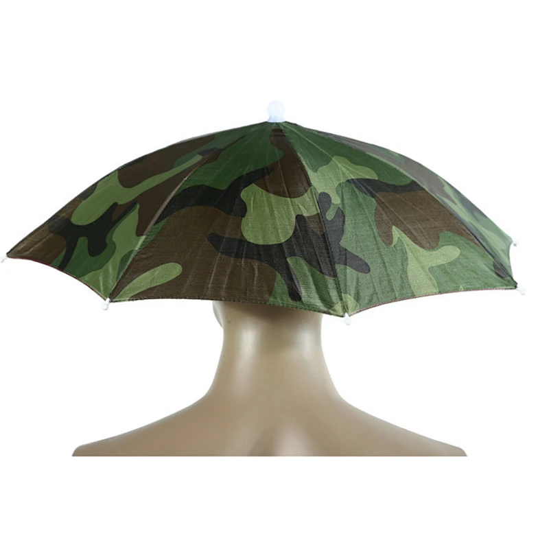 Paraguas promocional al por mayor del sombrero duro del casquillo adulto del niño del color del camuflaje