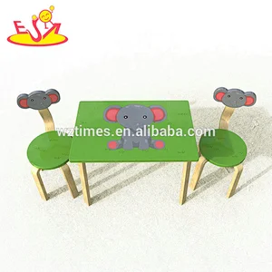 2018 New Original Design youth table and chairs wooden kids table and 2 chairs for dinning W08G245