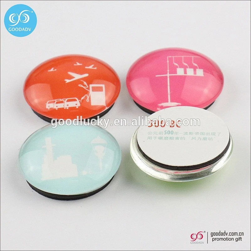 dome glass sticker magnet round