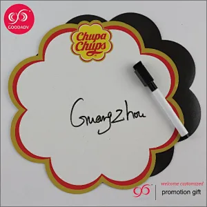 Custom flower shape magnet kids white board for kids gifts education