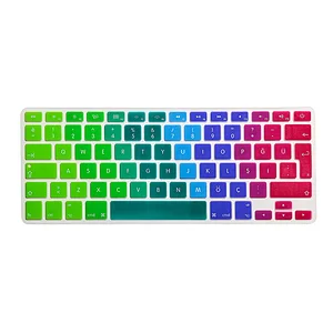 Waterproof Colored Silicone laptop turkish keyboard Skin keyboard protector for Macbook Air 13