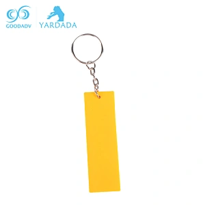 Wholesale Custom Yellow Key Chain,Personalized Logo Soft PVC Keyring