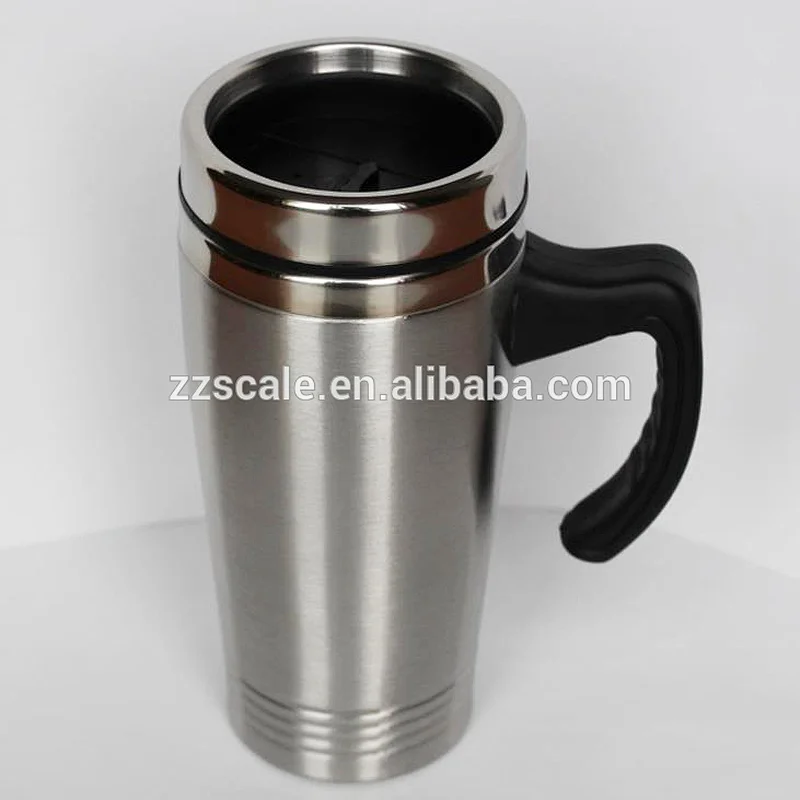 Double Wall Stainless Steel Coffee Mug Beer Mug With Smooth Arc Handle
