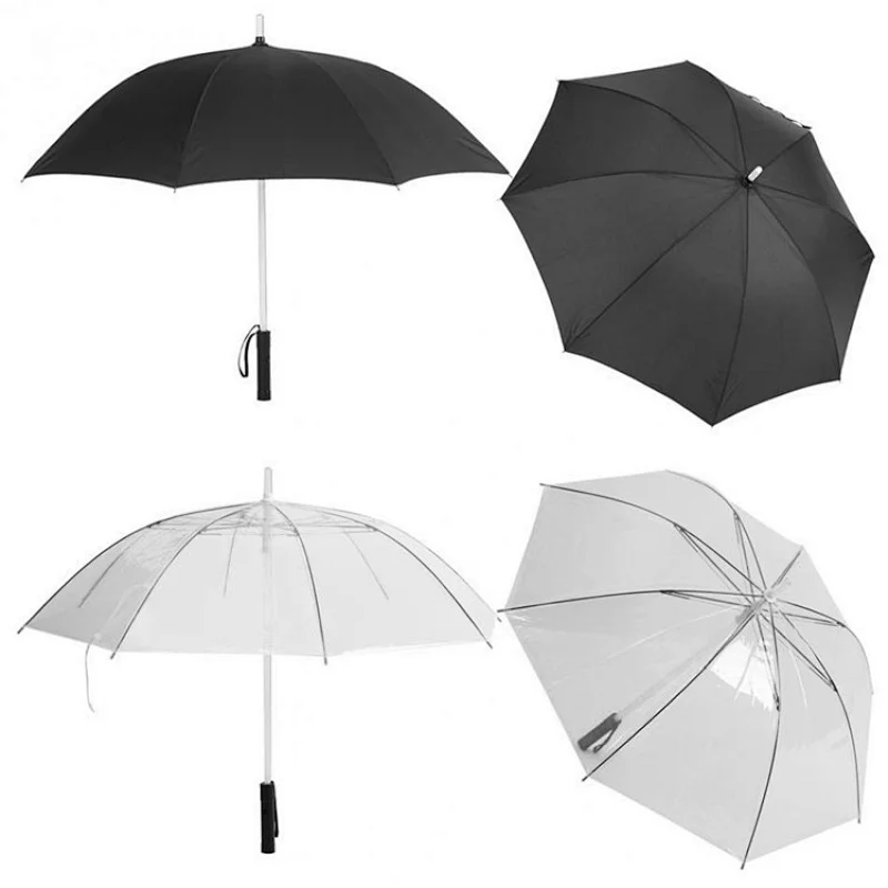 Wholesale All Weather Metal Ribs PVC Clear LED Golf Umbrella