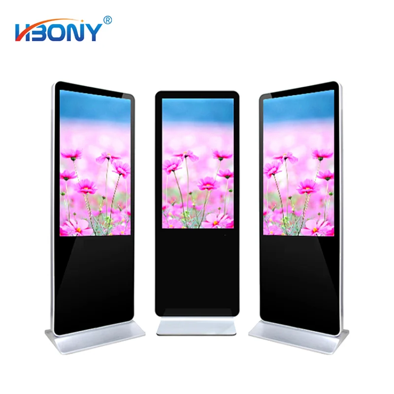 HBY 43 inch 1080p display Android OS touch screen free standing kiosk