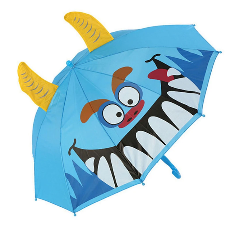 Dibujos animados lindos para niños Paraguas Animación Creativo de mango largo Modelado de orejas 3D Paraguas para niños para niñas