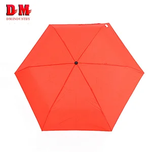 Red color 6 Pannels Chilli Umbrella 3 Fold Umbrella Advertising Kids Umbrella