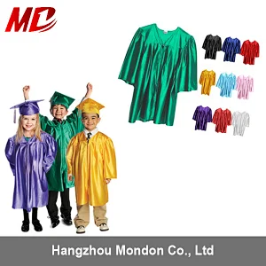 disposable Shiny finish kindergarten/kids graduation caps and gowns
