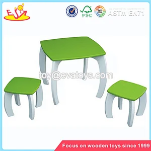 Wholesale hot sale PC green wooden kids table top quality wooden kids table W08G094