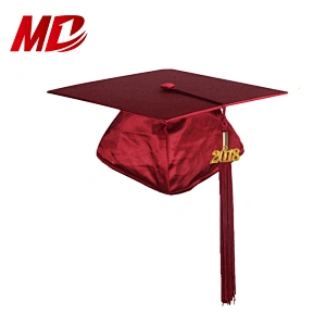Wholesale Adult Shiny Maroon Graduation Gowns And Caps