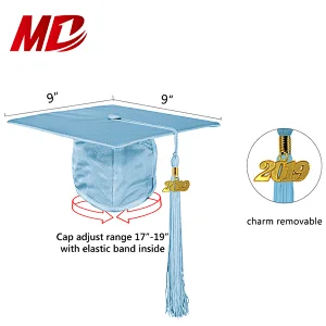 Sky Blue Kindergarten Graduation Robe Child Graduation Gown And cap For Preschool