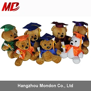 Promotion wholesale plush bear graduation