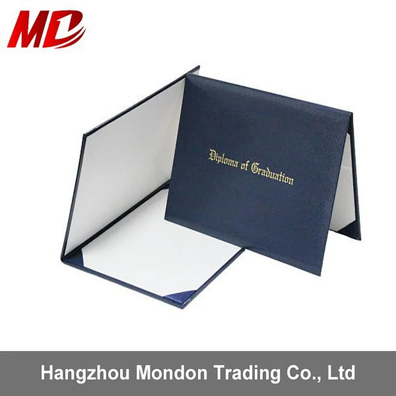 A4 Black Quality Smooth Leatherette Certificate Folder