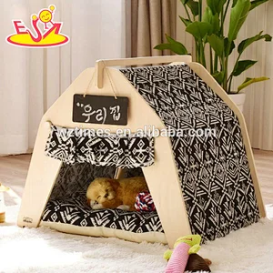 2018 Wholesale pup tent toys wooden puppy toys for sale W06F074