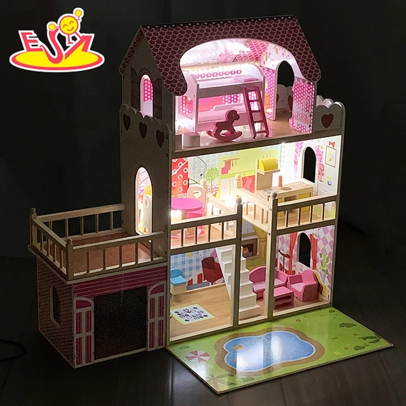 Buy Wholesale China New Arrival Children Large Wooden Dolls House Furniture  Sets With Elevator W06a355c & Wooden Dolls House Furniture Sets at USD 35