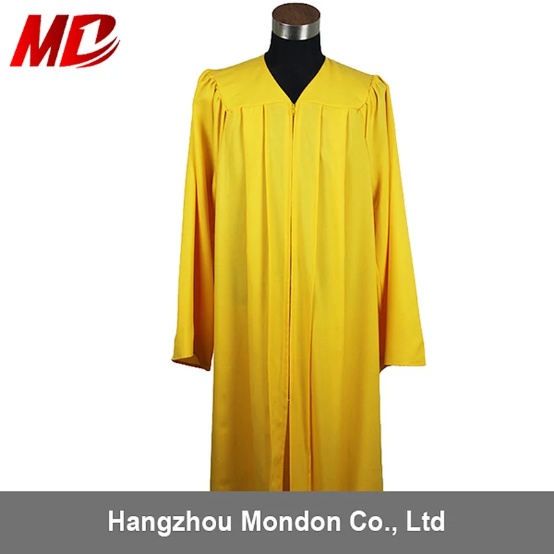 Fit all age Polyester Matte Gown Graduation academic gown for kindergarten uniform