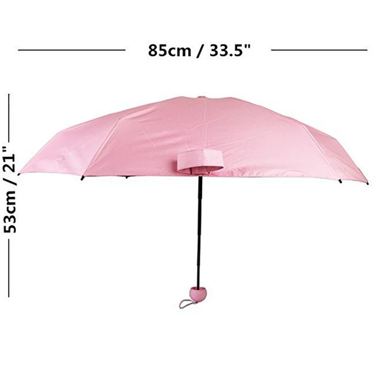 Company Logo Customize Capsule 5 Fold Umbrella Ultra Light