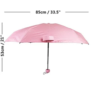 Company Logo Customize Capsule 5 Fold Umbrella Ultra Light