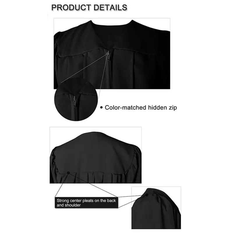 On Sale Polyester Matte High School Gowns Graduations Gowns and Caps