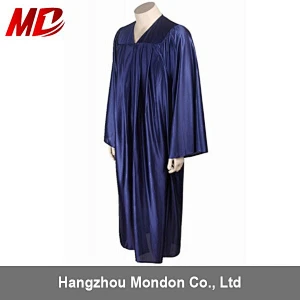 Adult Shiny Navy Graduation Cap and Gown For University