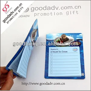 Hot sale promotional gifts magnetic shopping list note pad magnetic note pad