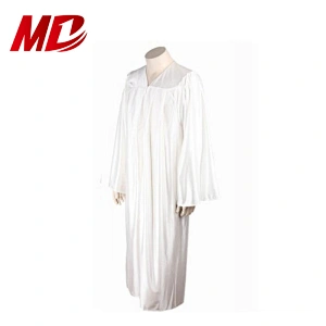 From Kindergarten To University Pure white plain style Graduation Gowns