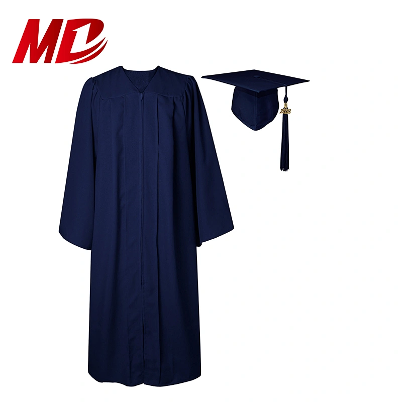 Factory Wholesa Navy Matte Graduation Gown Cap Sets