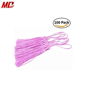 Delicate Silky Floss Pink bookmark Tassels with 2-Inch Cord Loop,Souvenir, Bookmarks
