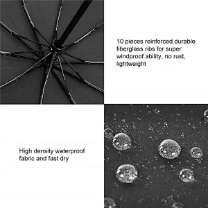 Windproof Travel Auto Open Close Inverted Design Lightweight Foldable Automatic Umbrella for Large Two Person
