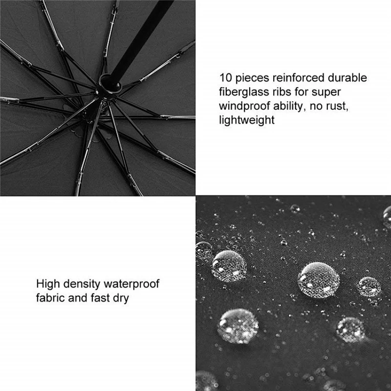 Windproof Travel Auto Open Close Inverted Design Lightweight Foldable Automatic Umbrella for Large Two Person